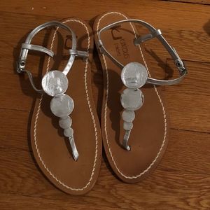 K. Jaques Silver Leather Sandal